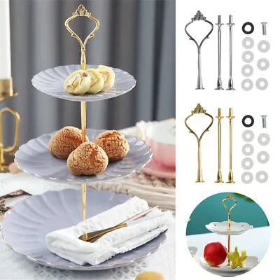 2/3 Tier Glass Cake Stand Afternoon Tea Wedding Party Tableware Display Csn • $16.89