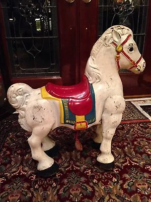 Vintage 1950s Child's Pressed Tin Cowboy Riding Horse MOBO BRONCO England • $449.99