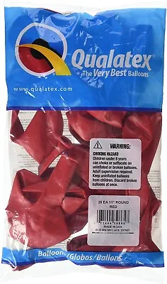 11  Qualatex Red Latex 25 Count Balloons Party Supplies Brand New • $10.09