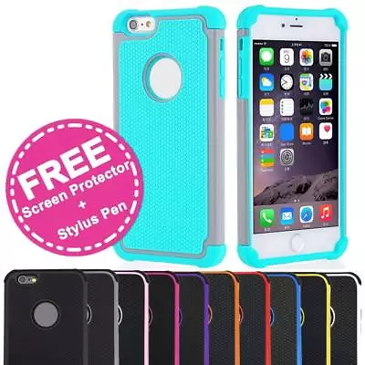 Shockproof Tough Case Gel Cover & Tempered Glass For Apple IPhone 8 8 Plus X 10 • $2.12