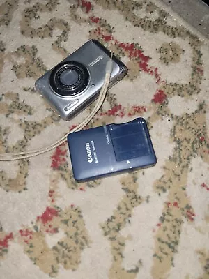 Canon PowerShot A3100 IS 12.1MP Digital Camera Silver 4x Zoom Point & Shoot Used • $30