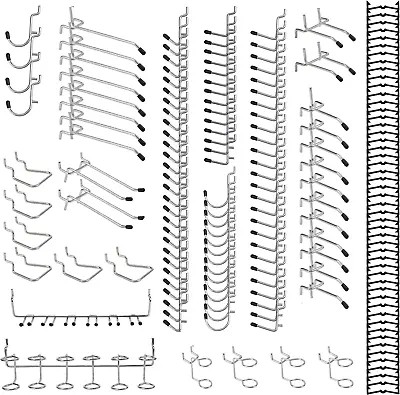 170PCS Pegboard Hooks Assorted | Peg Board Hooks For Hanging Tools - Ideal For P • £47.67