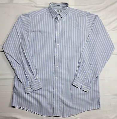 L.L. Bean Shirt Men's Size 16 1/2 - 37 Striped Button Up Wrinkle Resistant  • $12.60