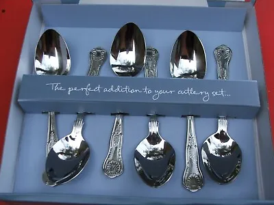£10.99 • Buy Set Of 6 Amefa Kings Royale Dessert Spoons Stainless Steel Dishwasher Safe 18/10