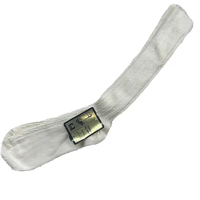 Vtg Off White Cable Knit Knee Hi Socks Size 9-11 School Girl Cotton Nylon USA • $26.90