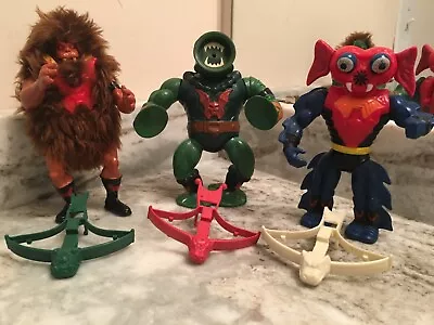 Lot Of 3 Vtg MOTU EVIL HORDE - GRIZZLOR - LEECH - MANTENNA - With Weapons& Comic • $25.99