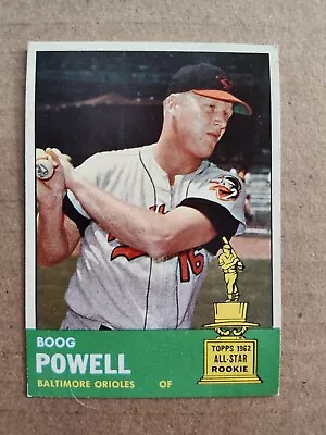 BOOG POWELL Baltimore ORIOLES 1963 TOPPS All-Star Rookie BASEBALL CARD #398 • $6.95