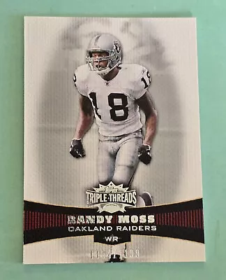 2006 Topps Triple Threads RANDY MOSS #3 Oakland Raiders SP #/1199 • $4.99