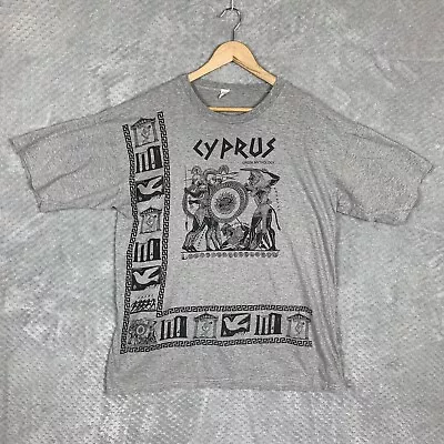 £13.95 • Buy Cyprus Greek Mythology T-shirt Mens XL Grey Short Sleeve