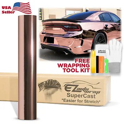 Supercast Chrome Rose Gold Car Vinyl Wrap Decal Sticker Air Release Bubble Free • $23.50