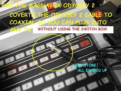 TYPE 1 Magnavox Odyssey 2 Television TV RF Video Cable Connector Switch Box • $15.95