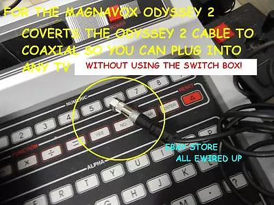 TYPE 2 Magnavox Odyssey 2 Television TV RF Video Cable Connector Switch Box • $9.95