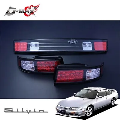 JDM NISSAN Silvia S14 KOUKI D-MAX LED Tail Lamp & Garnish Black Very Rare DMAX • $479