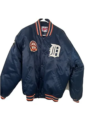 Vintage Detroit Tigers Starter Jacket  Diamond Collection Adult Large MLB Men • $185