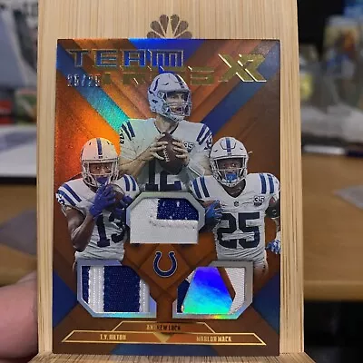 2019 XR Team Trios  Orange #9 Andrew Luck Marlon Mack T.Y. Hilton Jersey 25/25 • $16