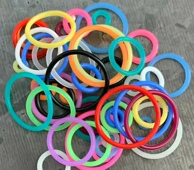 10pk Replacement O-Rings Body Jewelry Bands Plugs Tunnels Tapers 14 Colors! • $7.95