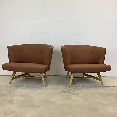 Pair Mid-Century Club Style Lounge Chairs • $1250