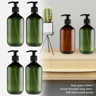 4PCS Reusable Hand Pump Dispenser Bottle Bathroom Shower Gel Shampoo 300/500ML • £6.80