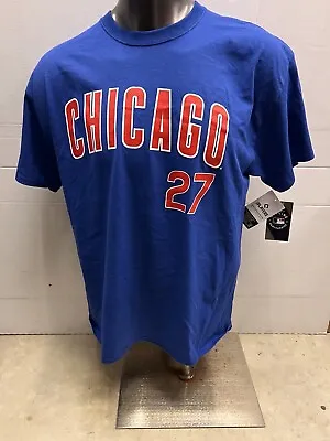 Chicago Cubs Men’s SIZES New Cotton T-Shirt # 27 Suzuki Or Wisdom # 16 MAJESTIC • $17.42