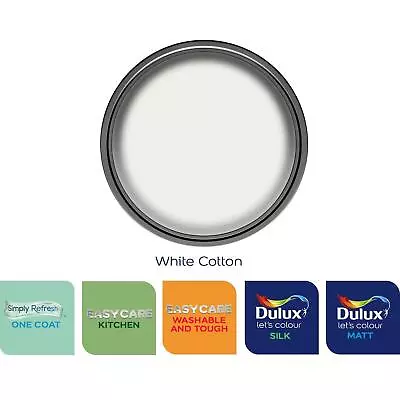 £27.99 • Buy Dulux Paint White Cotton Matt Or Silk Emulsion Various Finishes 2.5 Litres