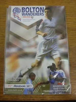 £3.99 • Buy 02/08/2005 Bolton Wanderers V Malaga [Friendly] . Please Find This Item Offered