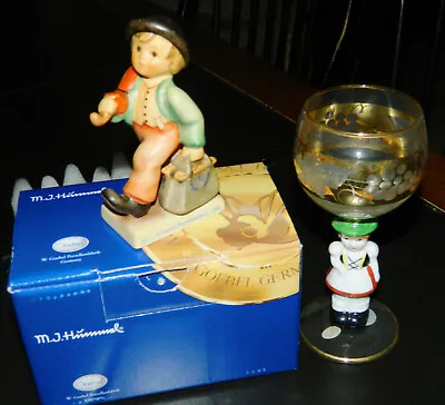 Vintage Goebel Hummel W. Germany Figurine 'Merry Wanderer' #11/2 IN BOX & BONUS • $24.25