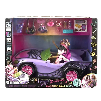 Monster High Clawdeen & Draculaura Fangtastic Road Trip Car Dolls Fast Shipping • $68.95