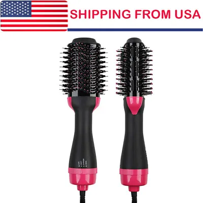 2In1 Professional Hair Dryer And Volumizer Brush Straightening Curling Iron Comb • $22.89