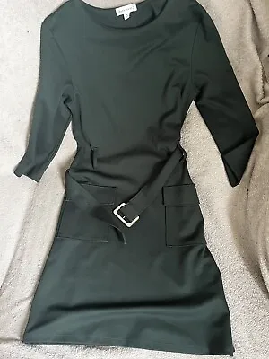 Warehouse Green Belted Dress Size 8 • £18