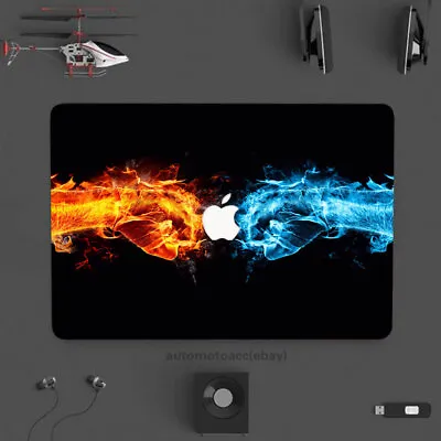 Cool Ice Fire Fists Case For Macbook M2 M3 Air 15 13 Pro 16 14 11 12 Inch Laptop • £7.54