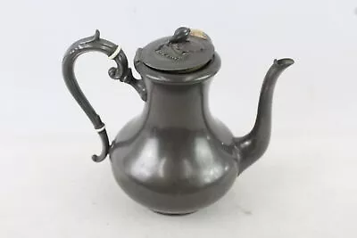 Oldham & Sewell Sheffield Pewter Kettle Art Nouveau Floral Design Kitchenalia • £0.99