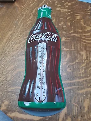 ●Vintage COCA-COLA Coke TCA Tru Temp Made In USA Tin Thermometer 16” Tall  • $50