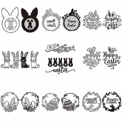 $6.70 • Buy Easter Egg Rabbit Metal Cutting Dies For DIY Scrapbooking Craft Card Making