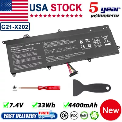 C21-X202 Battery For ASUS VivoBook X202 X202E X201E S200E Q200E Series 38Wh 7.4V • $15.59