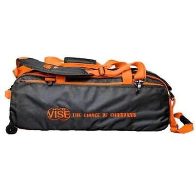 Vise 3 Ball Triple Tote Black Orange Bowling Bag • $89.95