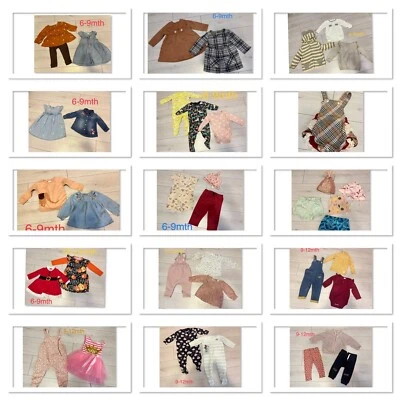 Girls Clothes Bundle 6-9  & 9-12 Months NEXT GAP Dress Jacket Bodysuit • £9
