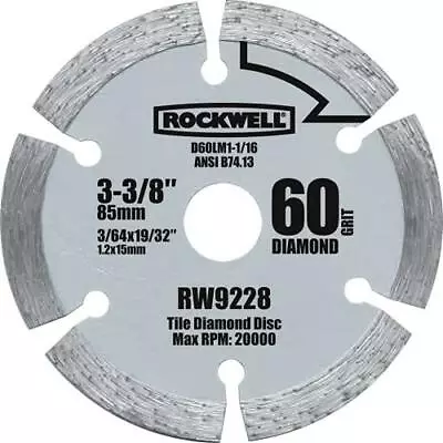 Rockwell RW9228 VersaCut 3-3/8-inch Diamond Grit Circular Saw Blade • $22.19