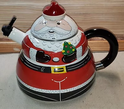 Vintage Enamel Roshco Santa Clause  3 Quart Tea Pot • $19.99