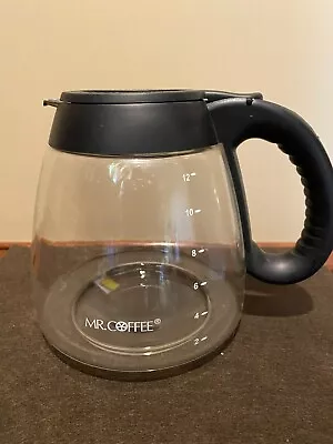 Mr Coffee Pot  12 Cup Replacement Glass Carafe Black Lid Models EJ FT IS LM VM • $19.99