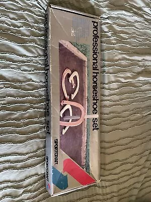 Vintage 1983 Sportcraft Professional Horseshoes Set - Four 2lbs. 8oz Drop 2 24’ • $69