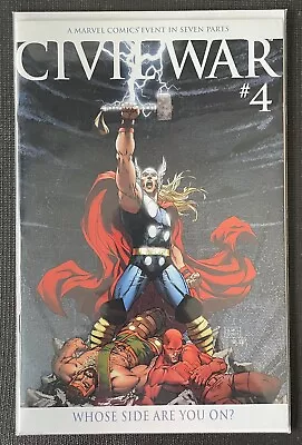 Civil War #4 Michael Turner Thor Variant/ Marvel 2006 Mark Millar NM/NM- • $2.99