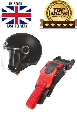 £4.99 • Buy Sawtooth Plastic Motorcycle Helmet Speed Clip Chin Strap Quick Release Red/Black