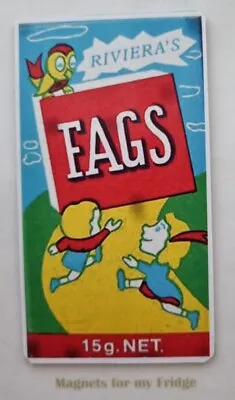$8.50 • Buy Vintage 'fags' (riviera's) Sweets Packet Fridge Magnet - M555 La