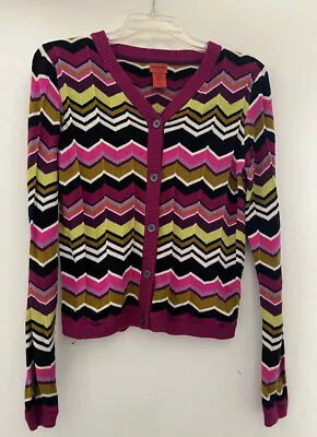 Missoni For Target Cardigan V Neck Sweater Pink Xl Zig Zag New W/o Tags • $40