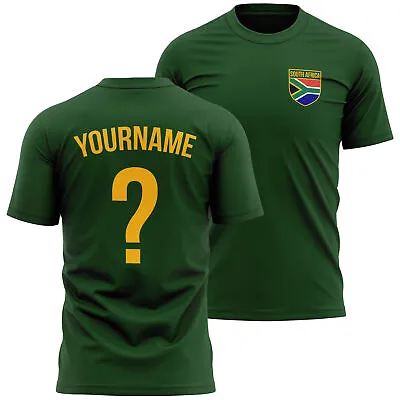 Personalised South Africa Badge T Shirt Name And Number Shirt Country Him Sou... • £14.99