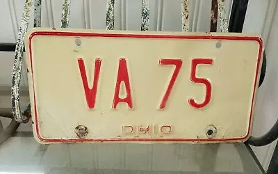 Vintage OHIO License Plate Tag VA 75 NOT DATED No Date NOT MINT USED CONDITION • $9.99