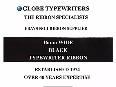 £15 • Buy 🌎 1 X ERIKA 2 *BLACK* TOP QUALITY *16mm WIDE* TYPEWRITER RIBBON *MANUAL REWIND*
