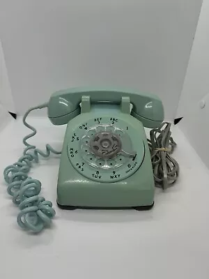 Vintage Bell Systems Western Electric Aqua Blue Model 500 1/72 Rotary Telephone • $22.50