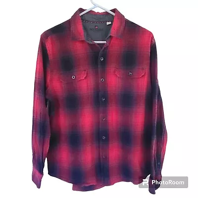 Woolrich Red Black Buffalo Plaid Lumberjack Flannel Long Sleeve Shirt LG Cotton • $29.98