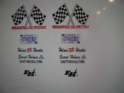 Indy 500 Vintage Tow Truck Decals  1:18 • $14.37